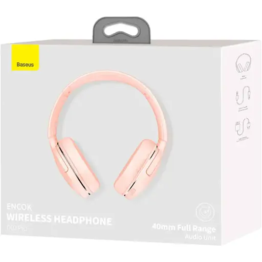 Беспроводные наушники Baseus Encok Wireless headphone D02 Pro Pink - фото 2