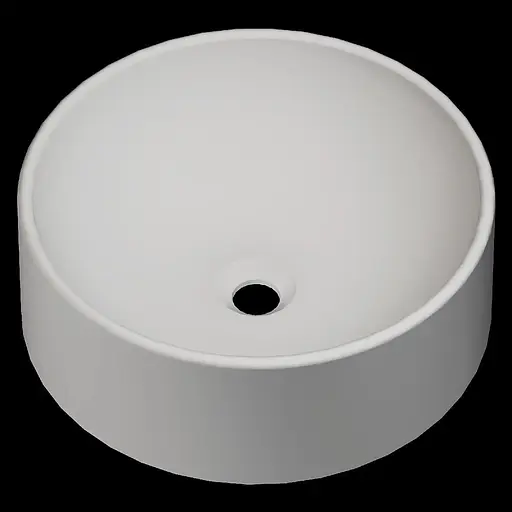 Раковина глянцева накладна Amidicon Sfera 43 з литого каменю SFERA_43_HL, Білий - фото 1