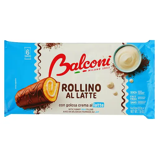 Мини рулеты Balconi Rolinno Latte 222 г