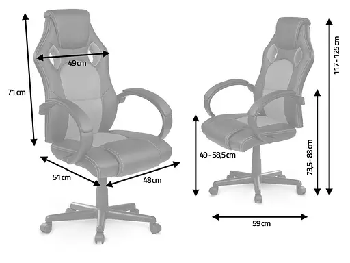 Оранжевое вращающееся игровое кресло Sofotel Master для геймеров - фото 6