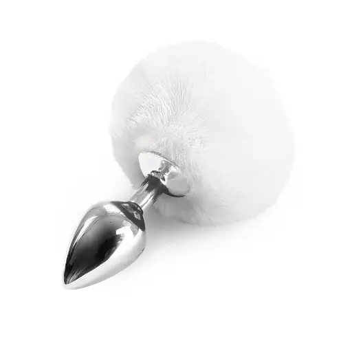Анальна пробка Pompon Metal Plug Small 13 см (білий)