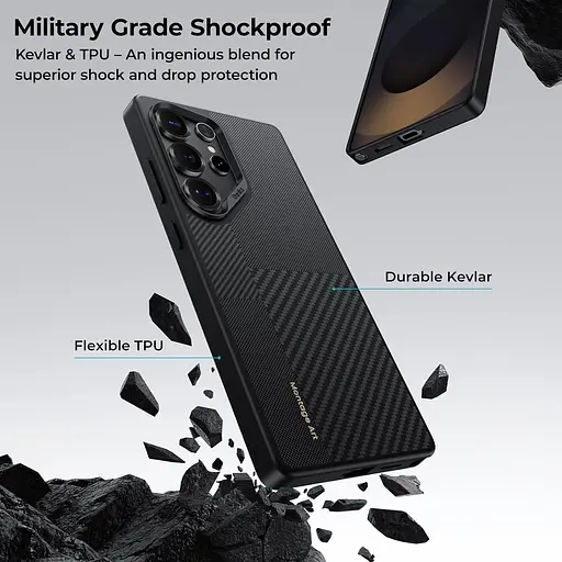 Чехол Benks Montage ArmorPro Kevlar Case 600D/1500D Magnetic для Samsung Galaxy S25 Ultra Black (6948005949181) [141724] - фото 14