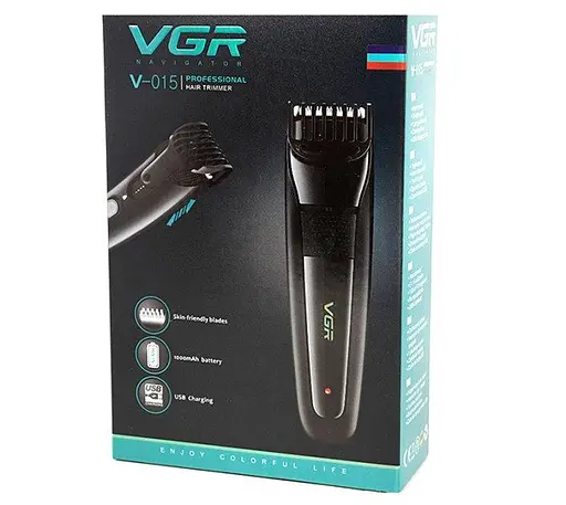 Машинка акумуляторна для стрижки VGR V-015 (Чорний) - фото 8