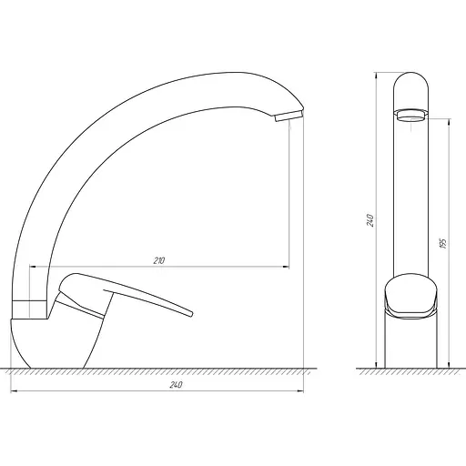 Змішувач для кухні Globus Lux Koln GLK-0103S - фото 4