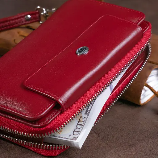 Кожаный женский кошелек ST Leather 19х9.5х2.5 см acs0015407 - фото 8