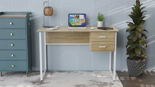 Компьютерный стол Ferrum-decor Таккота 75x120x70 белый ДСП Дуб Сонома 16мм (FRD-102117) - фото 5