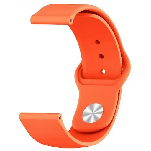 Ремінець Silicone 20 mm Watch Active/Galaxy S4 42 mm/Gear S2/Xiaomi Amazfit Помаранчевий - фото 1