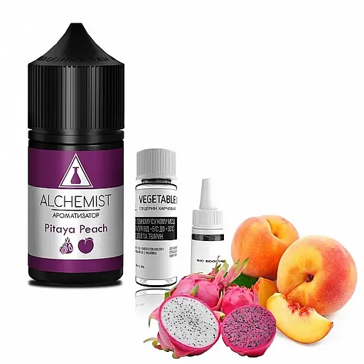 Набор компонентов для самозамеса солевой заправки ALCHEMIST 30 мл Pitaya Peach Питая Персик, 0-50 мг (18092)