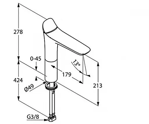 Змішувач для умивальника Kludi Ambienta 532960575 - фото 3