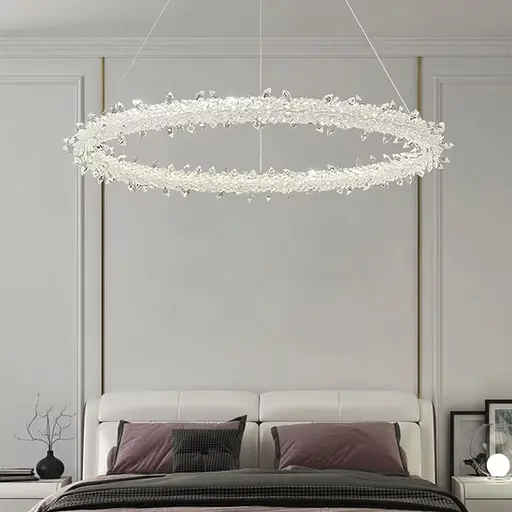 Невероятная хрустальная подвесная латунная люстра Ø 80 см | Ст. MD9105R-800 AB | Line F - фото 1