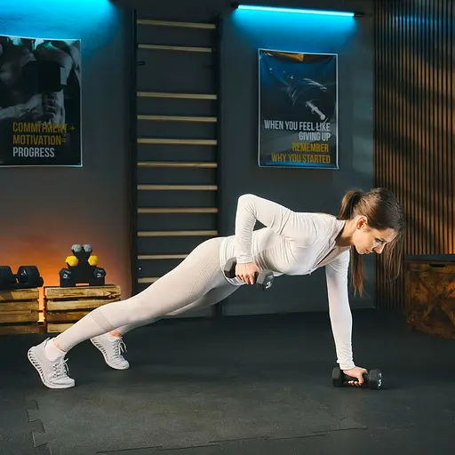 Набор фитнеса гантелей Trex Sport TX-V120VS с подставкой 12кг - фото 7