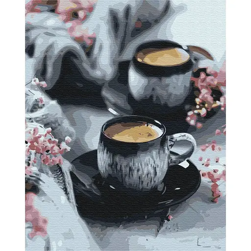 Картина за номерами Кава у чашках Brushme 40x50 см різнокольорова 000221149