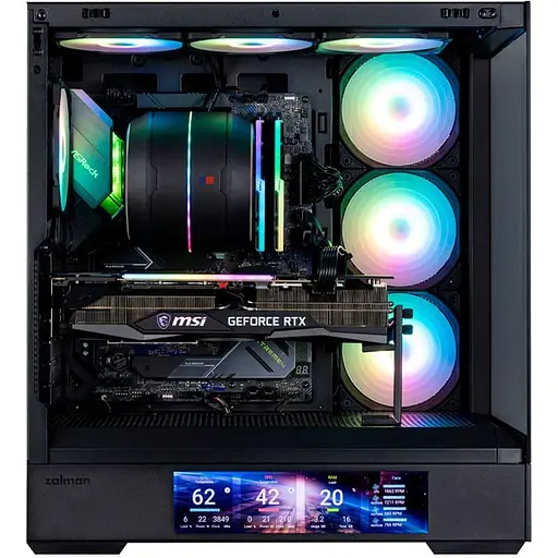 Корпус Zalman P40 DS ARGB Reverse без блока питания, черный (P40DSBLACK) - фото 5