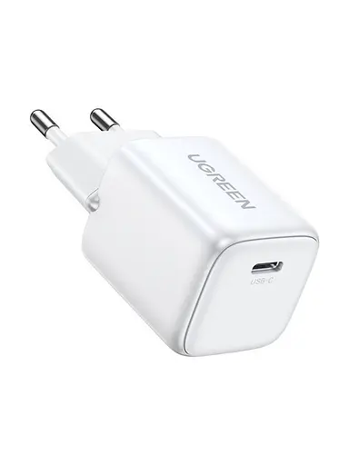 Зарядное устройство для адаптера питания Ugreen CD318 Nexode 20 W USB-C PD GaN Fast Charger белый - фото 3