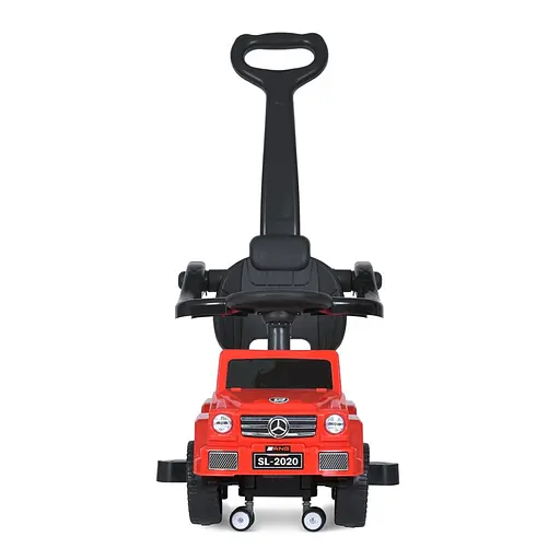 Дитяча каталка-толокар M 5046L-3 червоний, з батьківською ручкою - фото 6