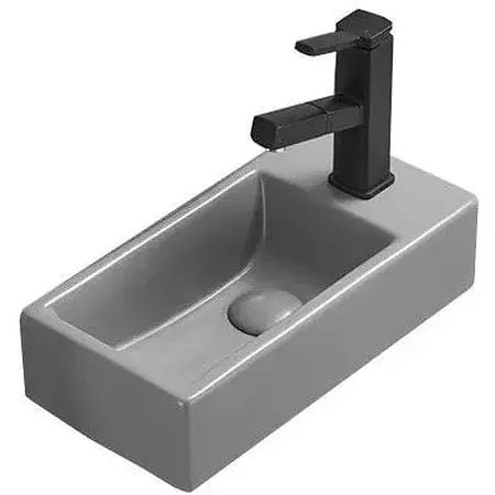 Умивальник Mexen Inez 40 grey matt лівий накладний підвісний MEX-21484061L, Сірий - фото 1