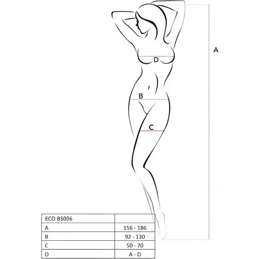 Бодістокінг Passion ECO BS006 Black, з доступом, халтер, імітація підв’язок - фото 5