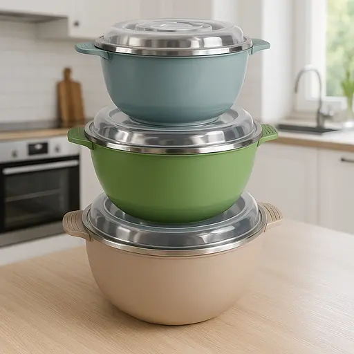 Миски с крышками набор 3 шт. 0.8-2.4л - фото 2