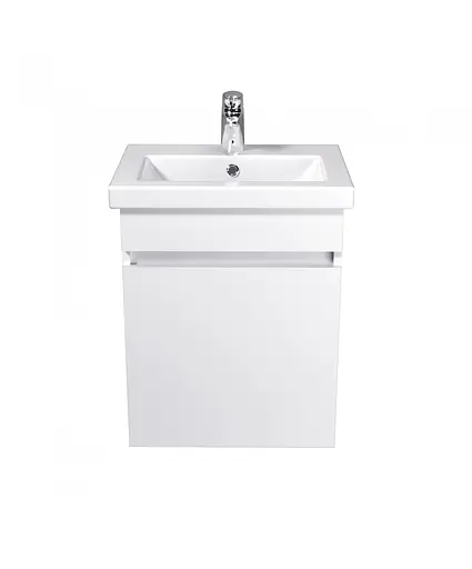 Тумба Мойдодир City White 50-А з умивальником Como 50 Білий підвісна Білий - фото 5