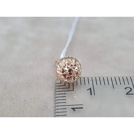 Золота моносережка-пуссета Favoritum з алмазною гранню. 210115_7/1_А - фото 4