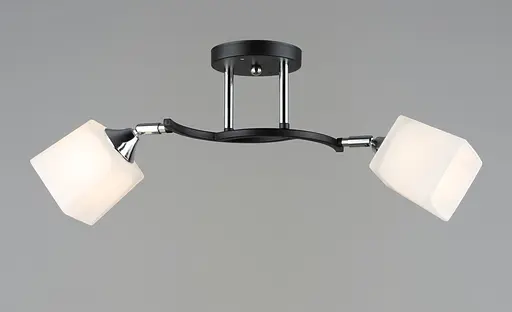 Люстра стельова Sirius B N6106/2 BK+CR з поворотнім механізмом