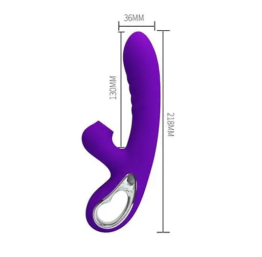 Вібратор-кролик Pretty Love Jersey 21,8 см (фіолетовий) - фото 5