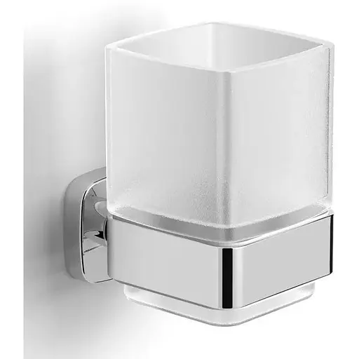 Склянка для ванної кімнати Volle Teo матове скло настінна хром 15-88-411 хром - фото 1