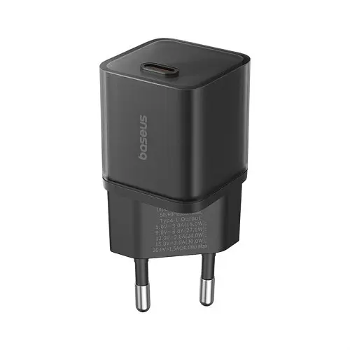 Мережевий зарядний пристрій Baseus GaN5S Fast Charger 1C 30W EU чорний P10162504113-00 - фото 6