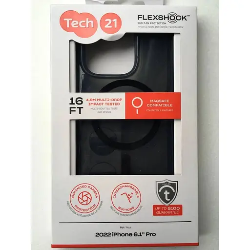 Оригинальный противоударный силиконовый чехол Tech21 Evo Check MagSafe для iPhone 14 Pro (6.1") Black T21-9837 - фото 10