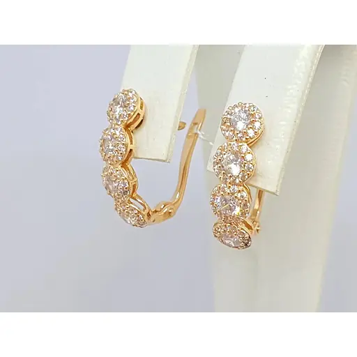 Золоті сережки Імперія золота з фіанітами. СВ818(В)І - фото 2