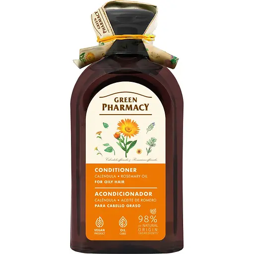 Бальзам-кондиціонер проти лупи Зелена Аптека Календула та розмаринова олія для жирного волосся, 300 мл