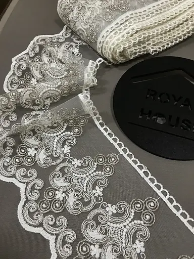 Мереживо Петек біло-кавове - фото 4