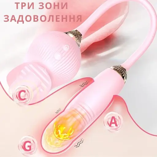 Вибратор I’MCUM Pulse Rose 3D со стимуляцией клитора, 10 режимов лизания, вращения, имитация толчков (7970379617738) - фото 6