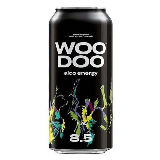 Напій енергетичний Woo Doo Kiwi слабоалкогольний 8,5% 0,5л