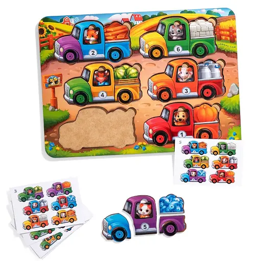 Гра з картками Тварини на вантажівках Літо Ubee ПСД216