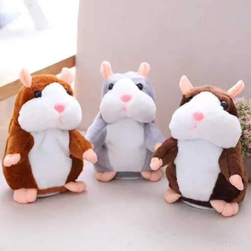 Игрушка интерактивная Хомяк повторюшка, серый - фото 4