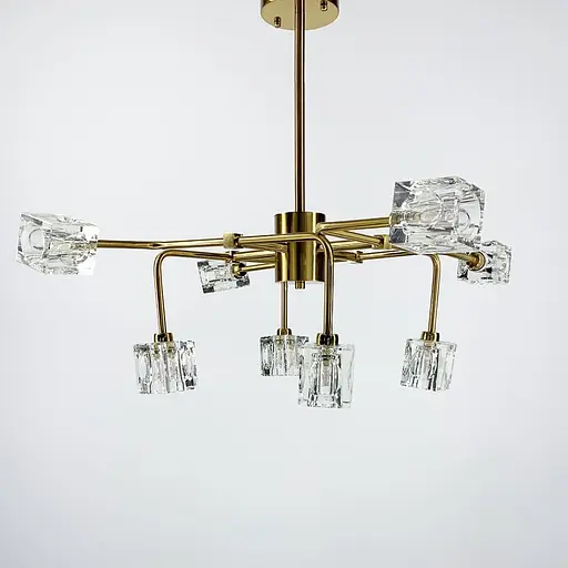 Люстра дизайнерська Crystal square Line.F H 9828/8 - фото 3