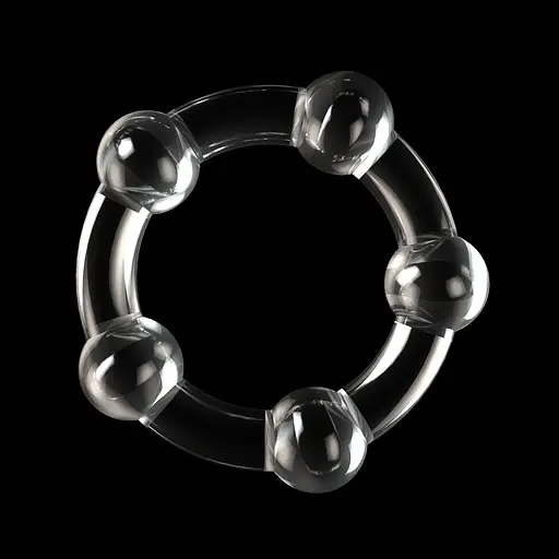 Набор эрекционных колец Lovetoy Triple Beaded Ring Set 3 шт. прозрачный - фото 6