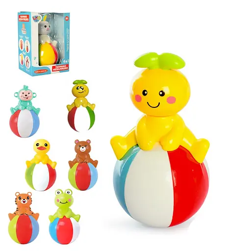 Неваляшка животные, 13 см, звук, 12x16x8 см (в ассортименте) - фото 8