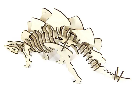 Дерев'яний конструктор "Стегозавр" 50 деталей - фото 3