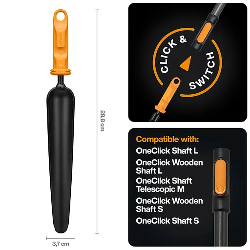 Совок для сорняков Fiskars OneClick 19 см (1080694) - фото 3