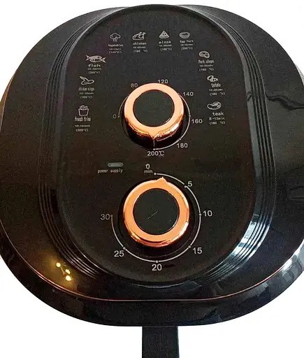 Аэрофритюрница электрическая безмасляная Rainberg RB-2242 7.5 л 3800 Вт Черный - фото 4