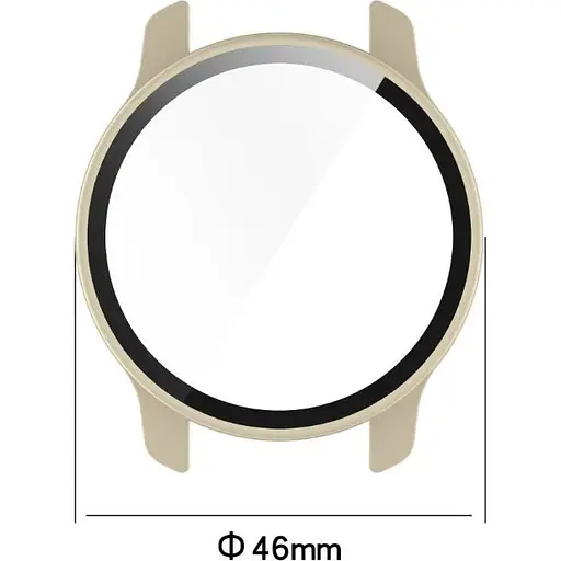 Чехол-накладка DK Пластик Gloss Glass Full Cover для Garmin Venu 2 Plus (ivory) - фото 4