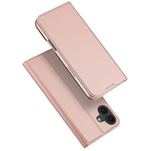 Чехол-книжка Dux Ducis с карманом для визиток для Apple iPhone 16, 6.1 Rose Gold