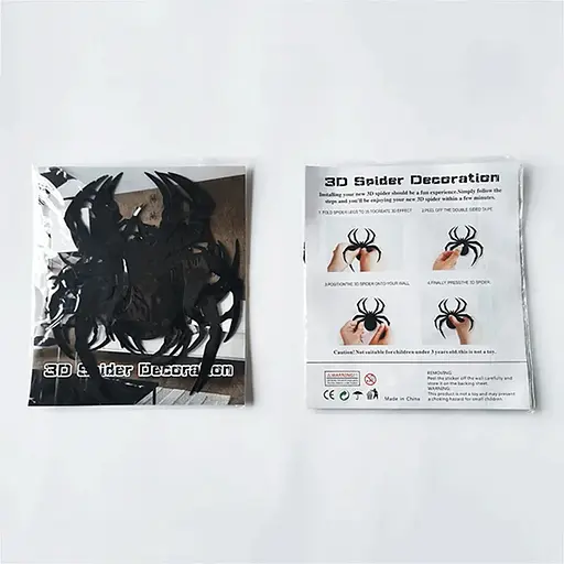 Набор пауков на Хэллоуин 3D, 12 шт, черный, IDEA12-HOL18 - фото 6