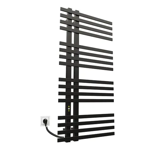 Електрична рушникосушарка Kosser Браш1200x600 EL ДБ03EL, Чорний матовий, Ліве - фото 1