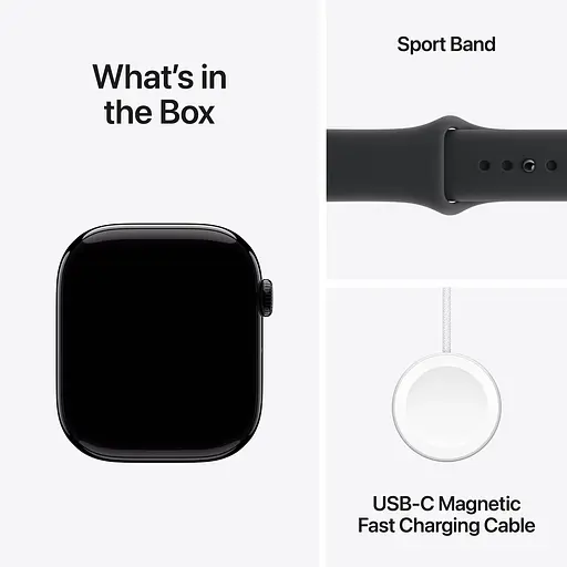 Смарт-годинник Apple Watch Series 11 GPS 46 мм Jet Black Aluminum Case with Black Sport Band S/M MEUW4 (145286) - фото 4