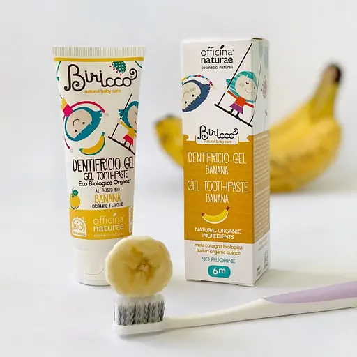 Детская органическая зубная паста Officina Naturae с банановым вкусом 75 мл - фото 4