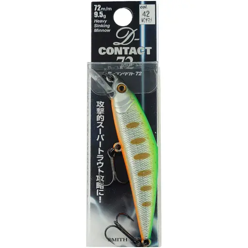 Воблер Smith D Contact 72S 72mm 9.5g #42 Lime Chart Yamame - фото 2