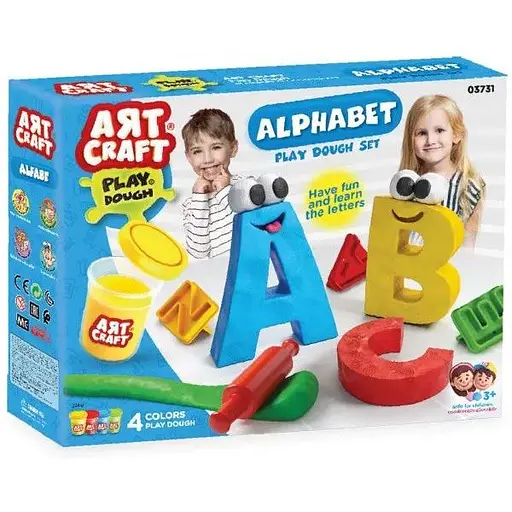 Набір для творчості з тіста Dede Art Craft Алфавіт 224 г (3731) - фото 3